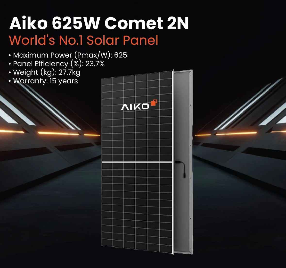 AIKO Solar 625W Comet Mono Glass Solar Panel - image 2