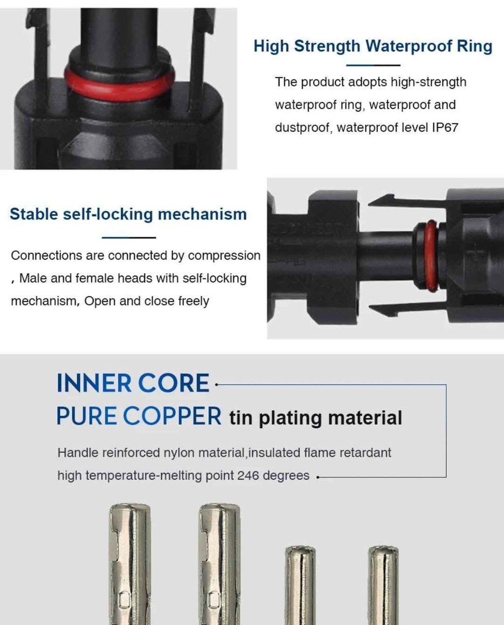 MC4 Connector Male And Female (PACK OF 100) - image 3