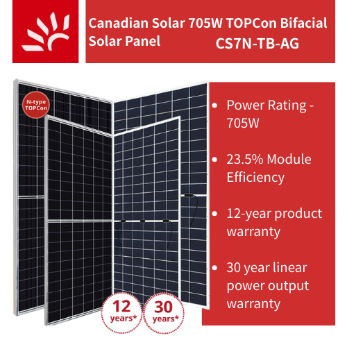 Canadian Solar 705W Bi-Facial (Double Glass) N-Type