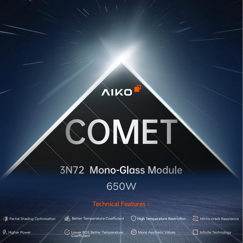 AIKO Solar 650W Comet Mono Glass Solar Panel - image 2