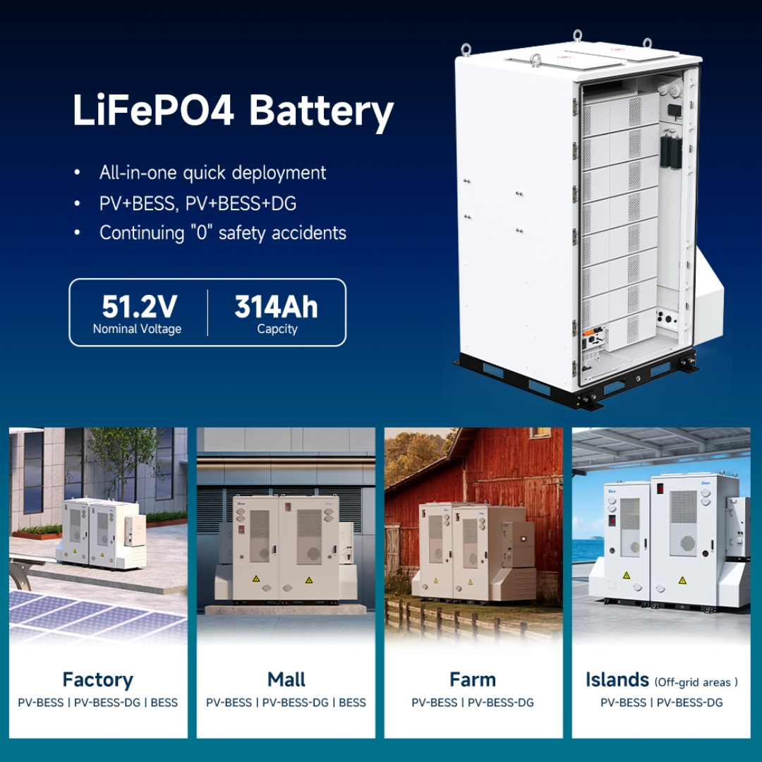 Deye GE-F128 128kWh Outdoor Battery Cabinet + 125kW Hybrid Inverter - image 2