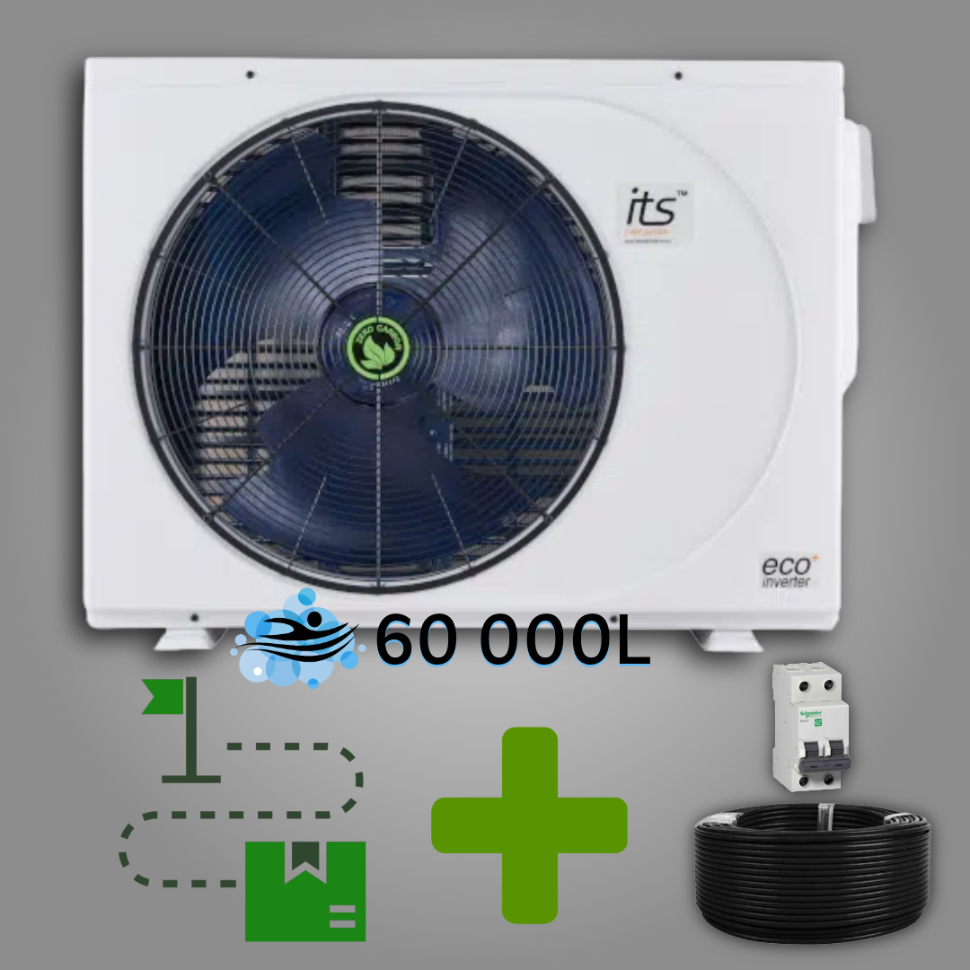 ITS 18.7kW Inverter Pool Heat Pump White or Black + Extras