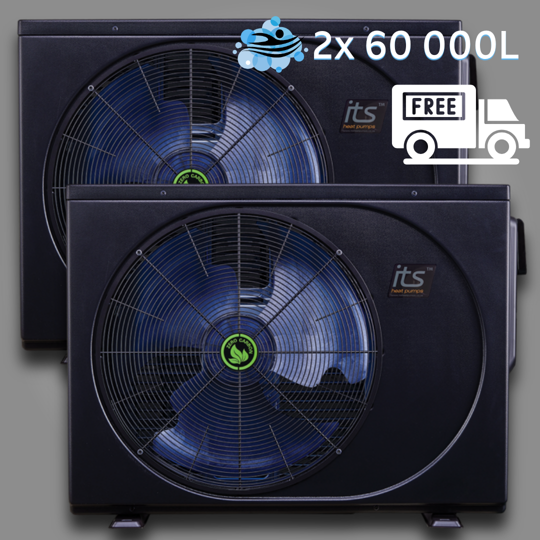 ITS 18.7kW Inverter Pool Heat Pump White or Black 37.4kW Combo - image 2