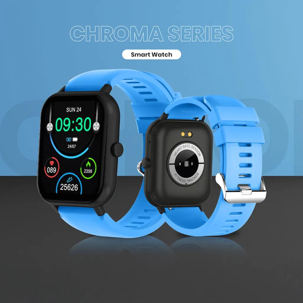 Volkano Chroma Series Smartwatch with Blue Strap