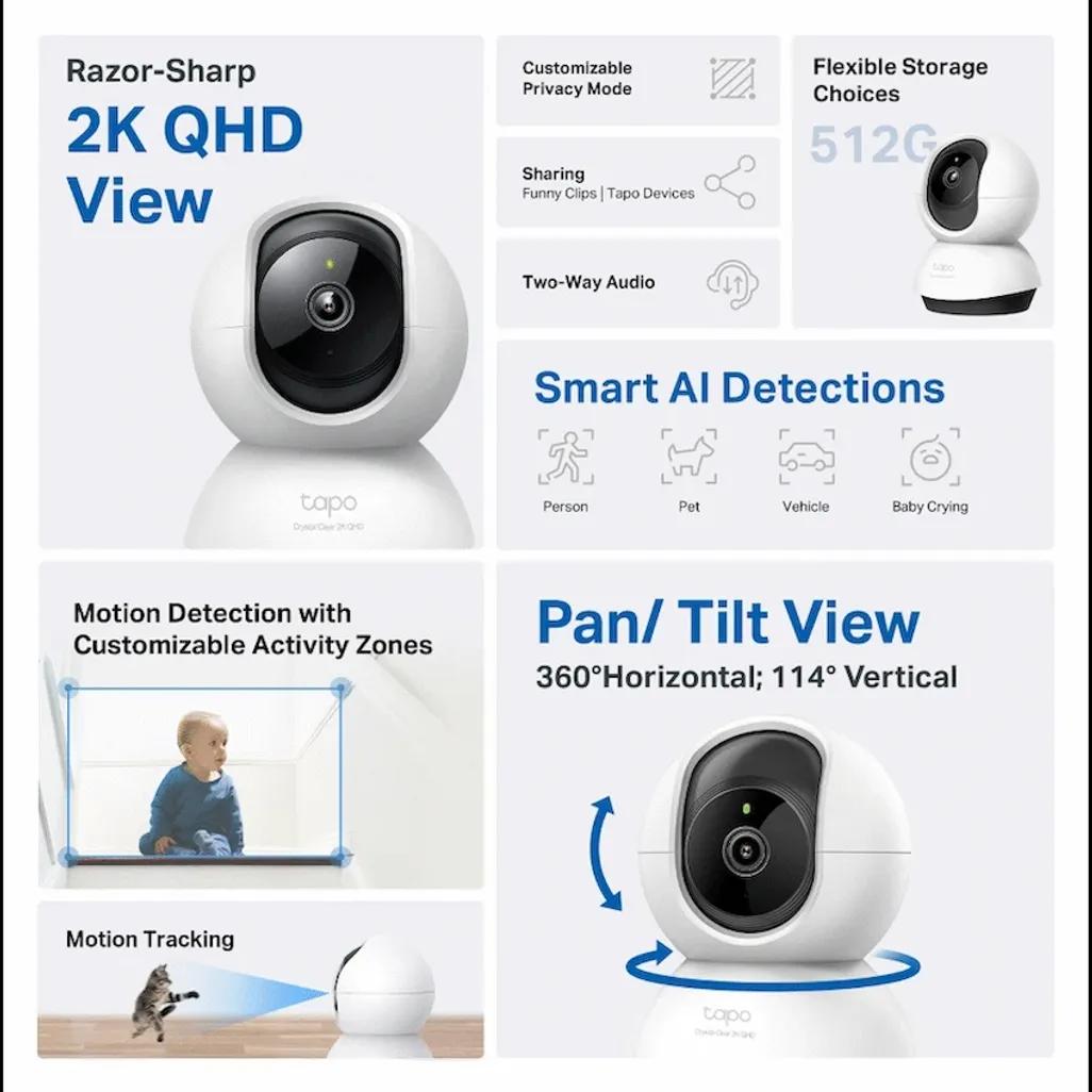TP-Link Tapo Pan/Tilt AI Home Security Wi-Fi Camera
