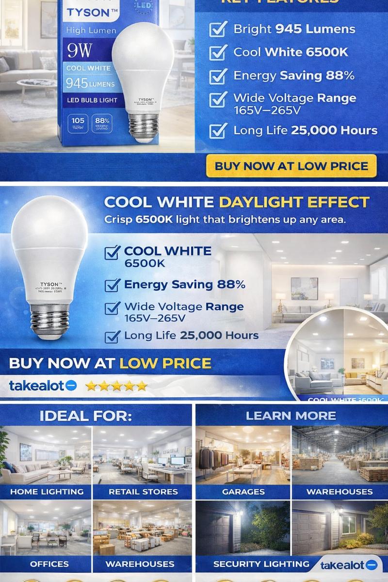 TYSON LED BULB 7W E27 - New Regulation 105LM/W
