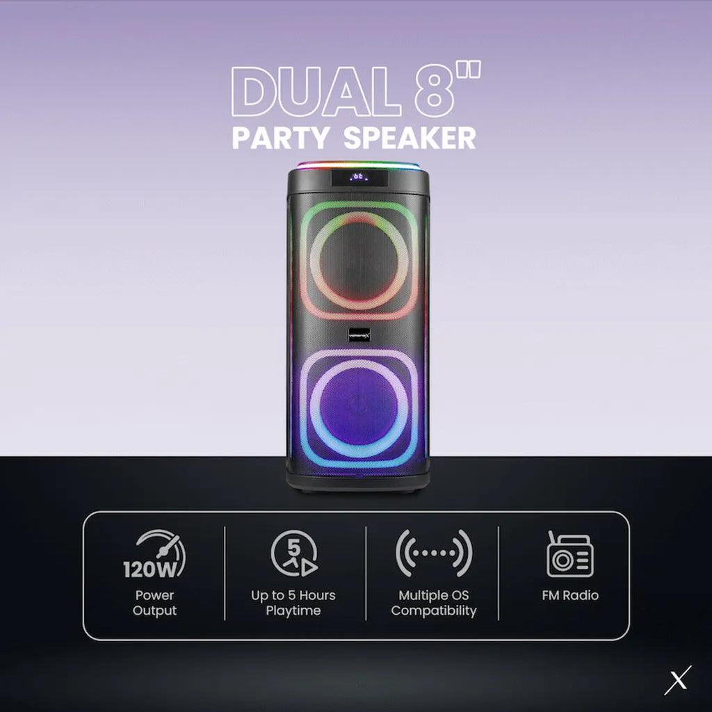 VolkanoX Master Series Dual 8 inch Party Speaker