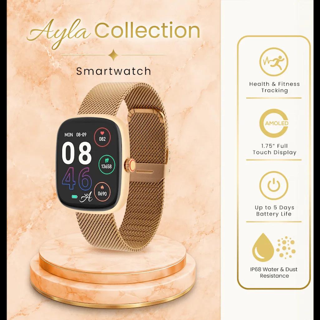 Volkano Ayla Collection Smartwatch with Milanese Strap