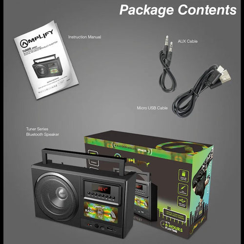 Amplify Tuner Series Bluetooth Radio - Black