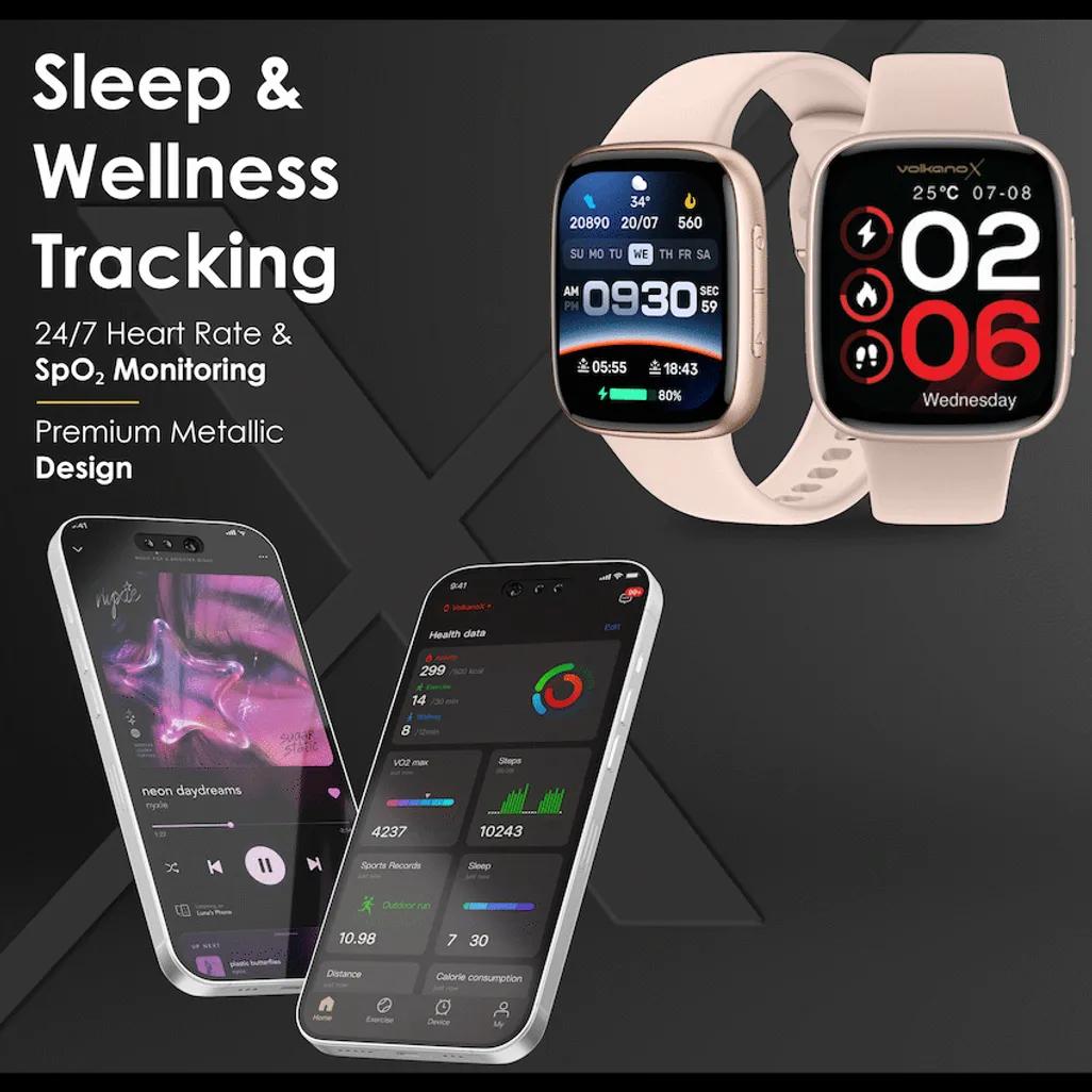 VolkanoX Solaris Series Fitness Smartwatch - Gold