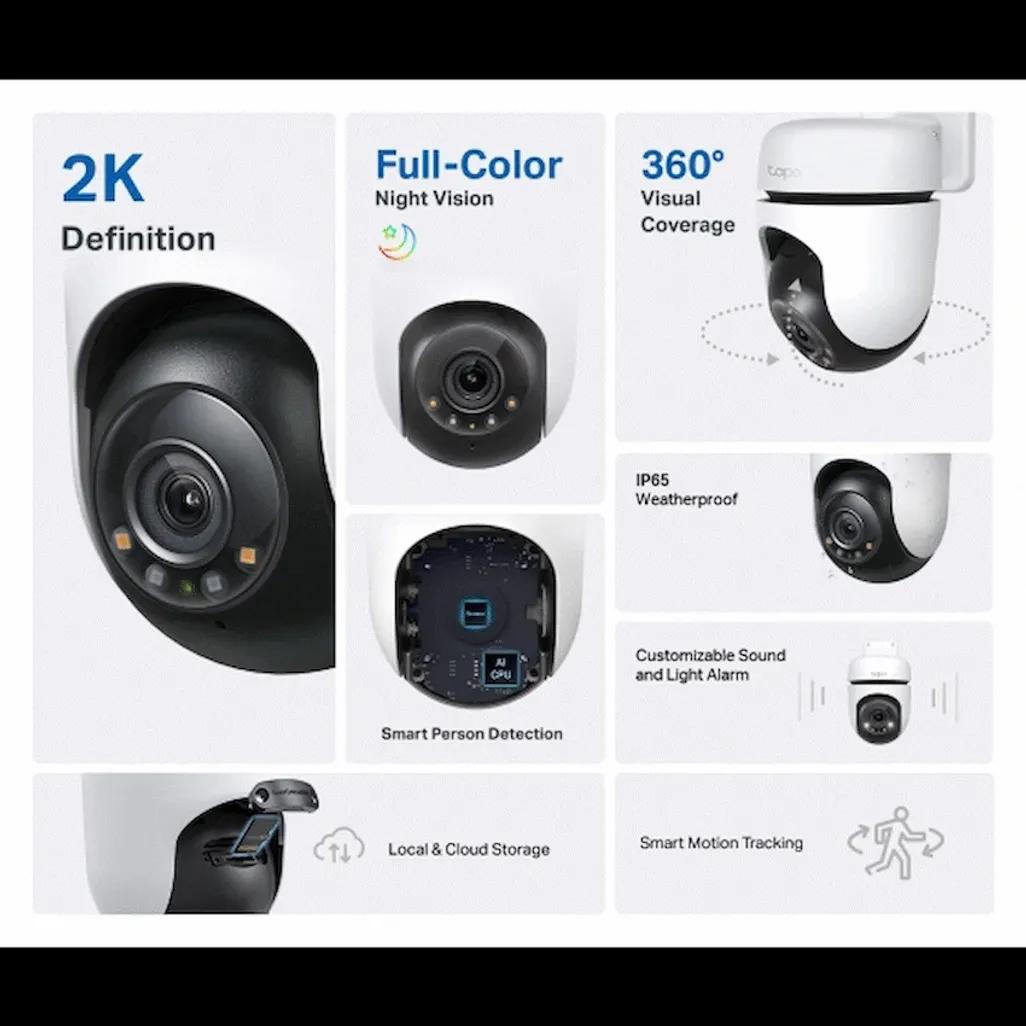 TP-Link Tapo C520WS 4MP 2K QHD Outdoor Pan/Tilt Security Wi-Fi Camera