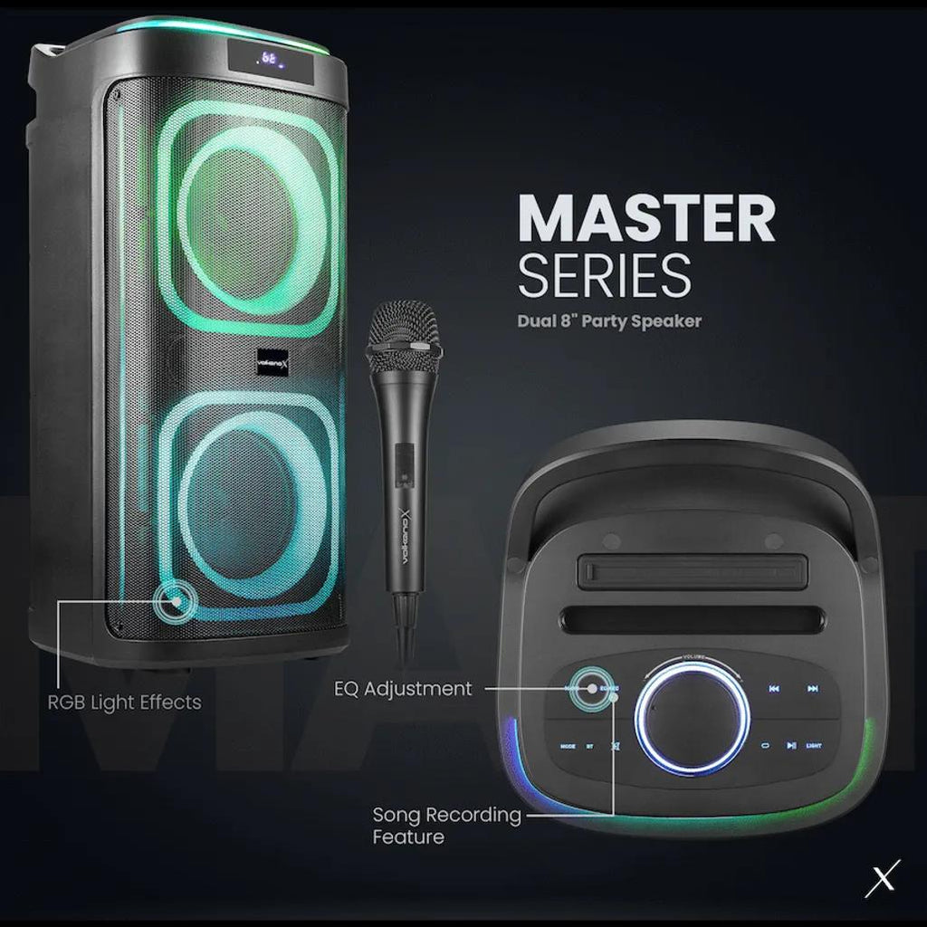 VolkanoX Master Series Dual 8 inch Party Speaker