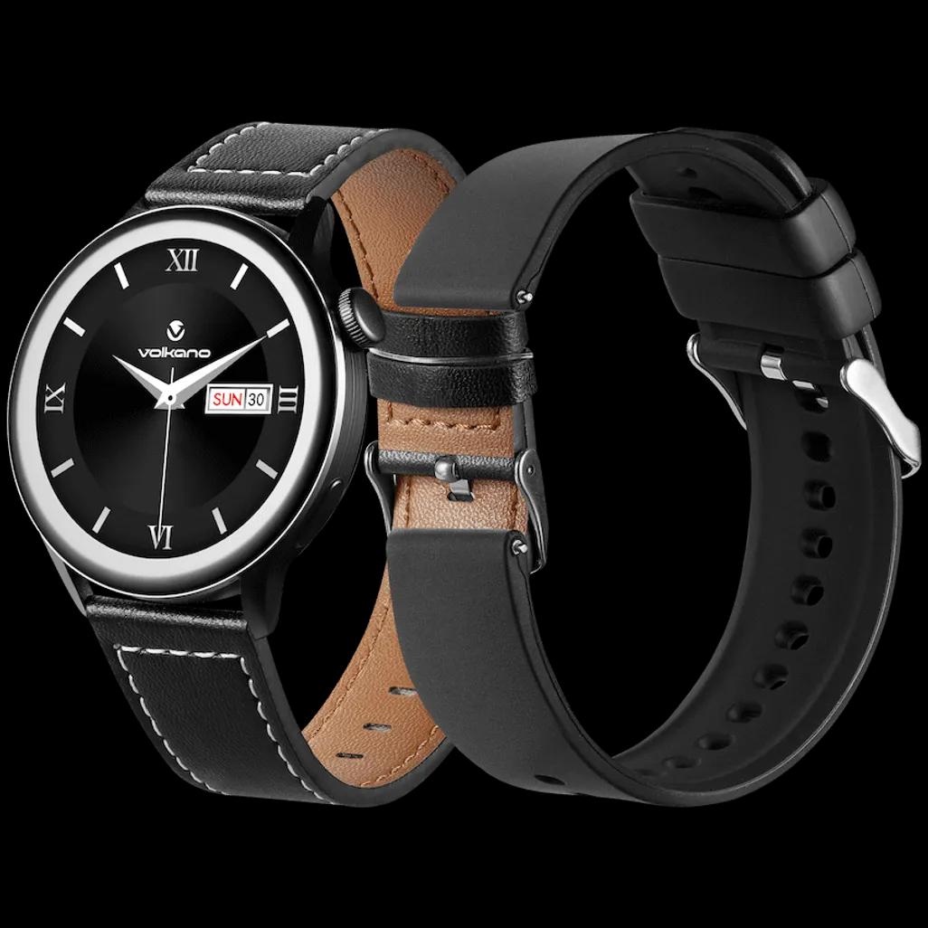 Volkano Forte Series Smart Watch with Leatherette Strap