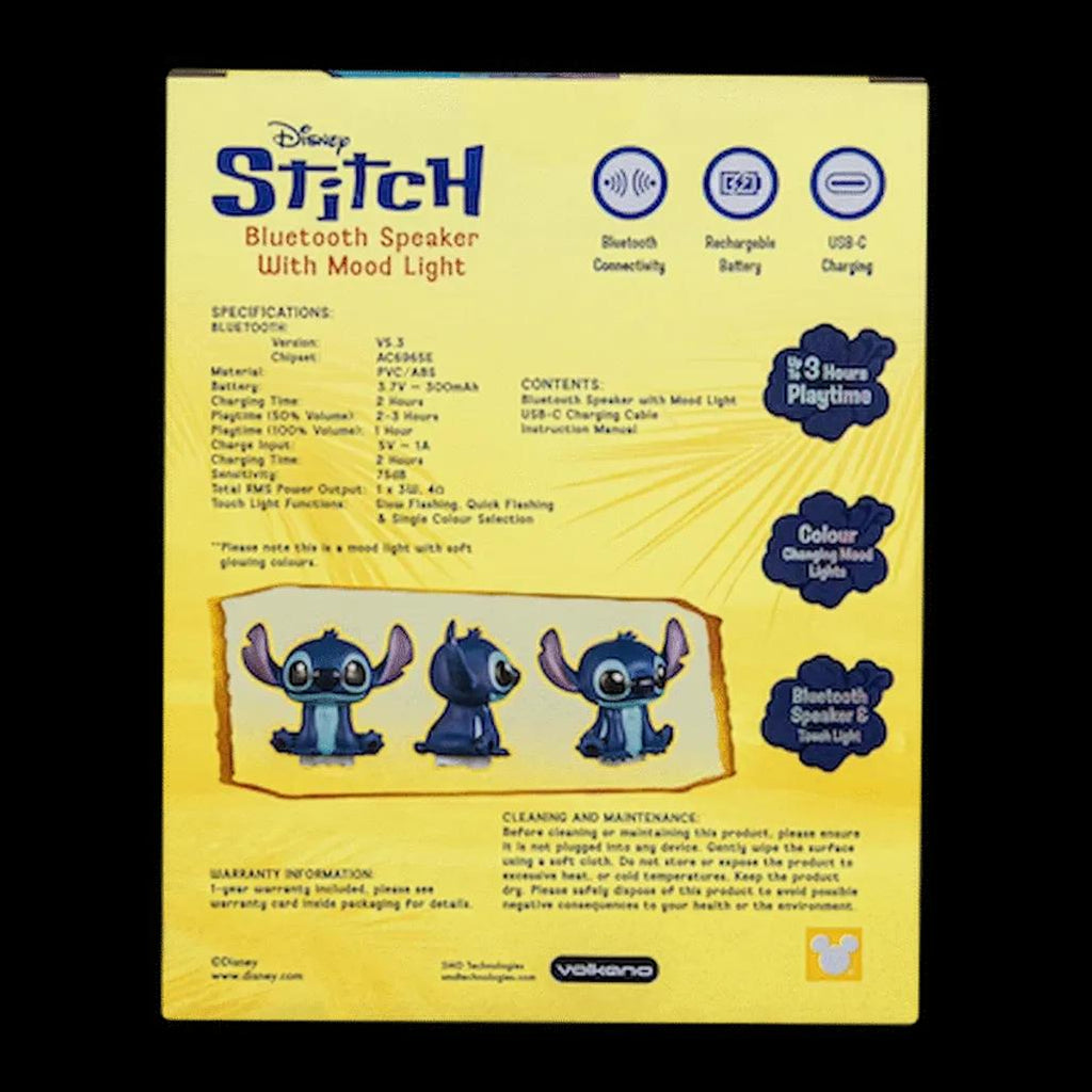 Disney Stitch Bluetooth Speaker with Mood Light