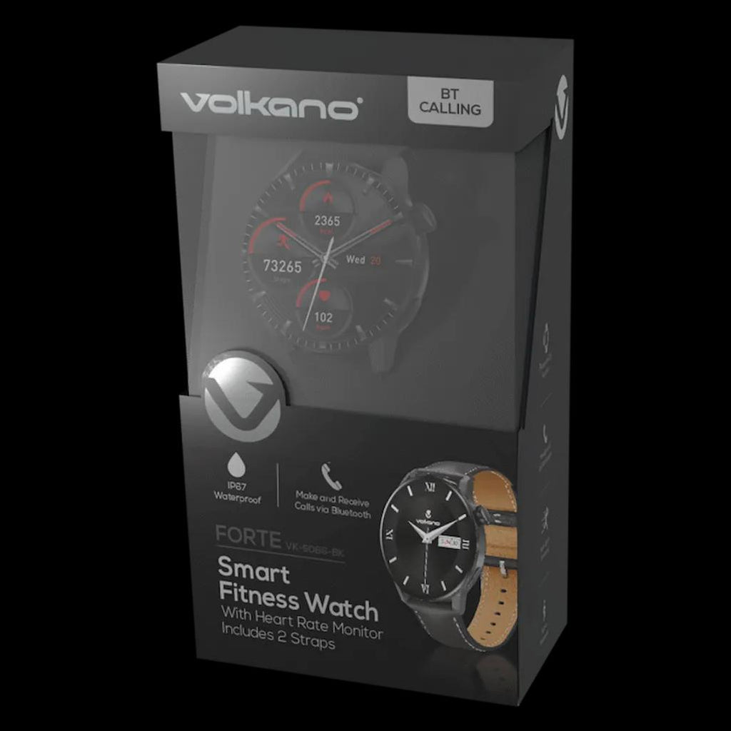 Volkano Forte Series Smart Watch with Leatherette Strap