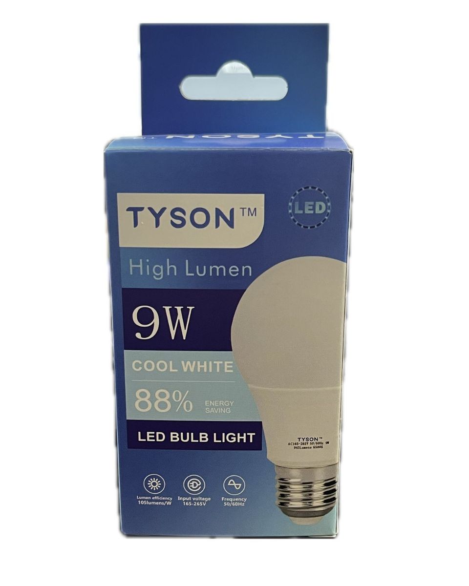 TYSON LED BULB 7W E27 - New Regulation 105LM/W