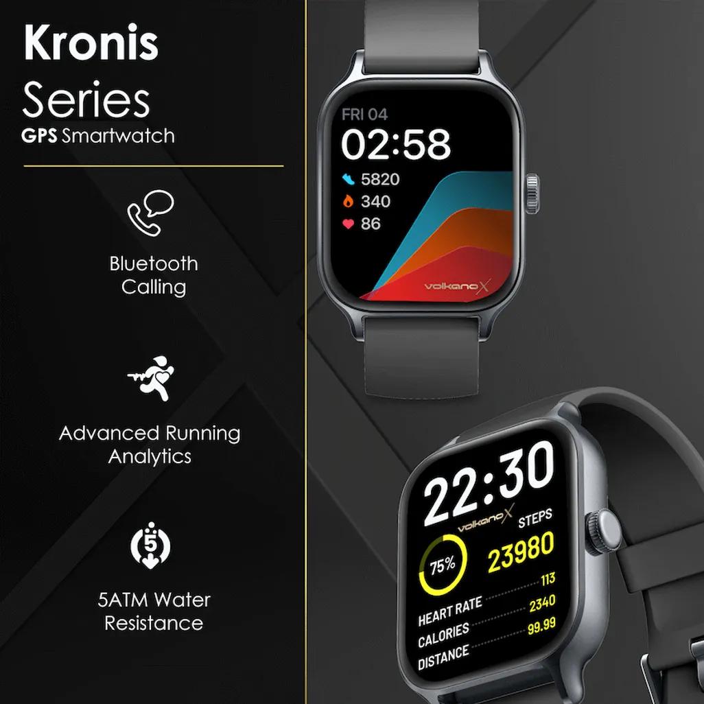 VolkanoX Kronis Series GPS Smartwatch - Black