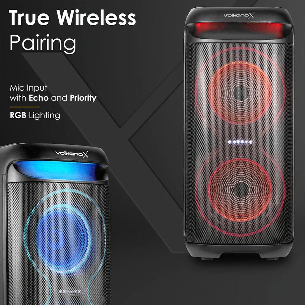 VolkanoX VXP200 Dual 6.5 inch Party Speaker - Black