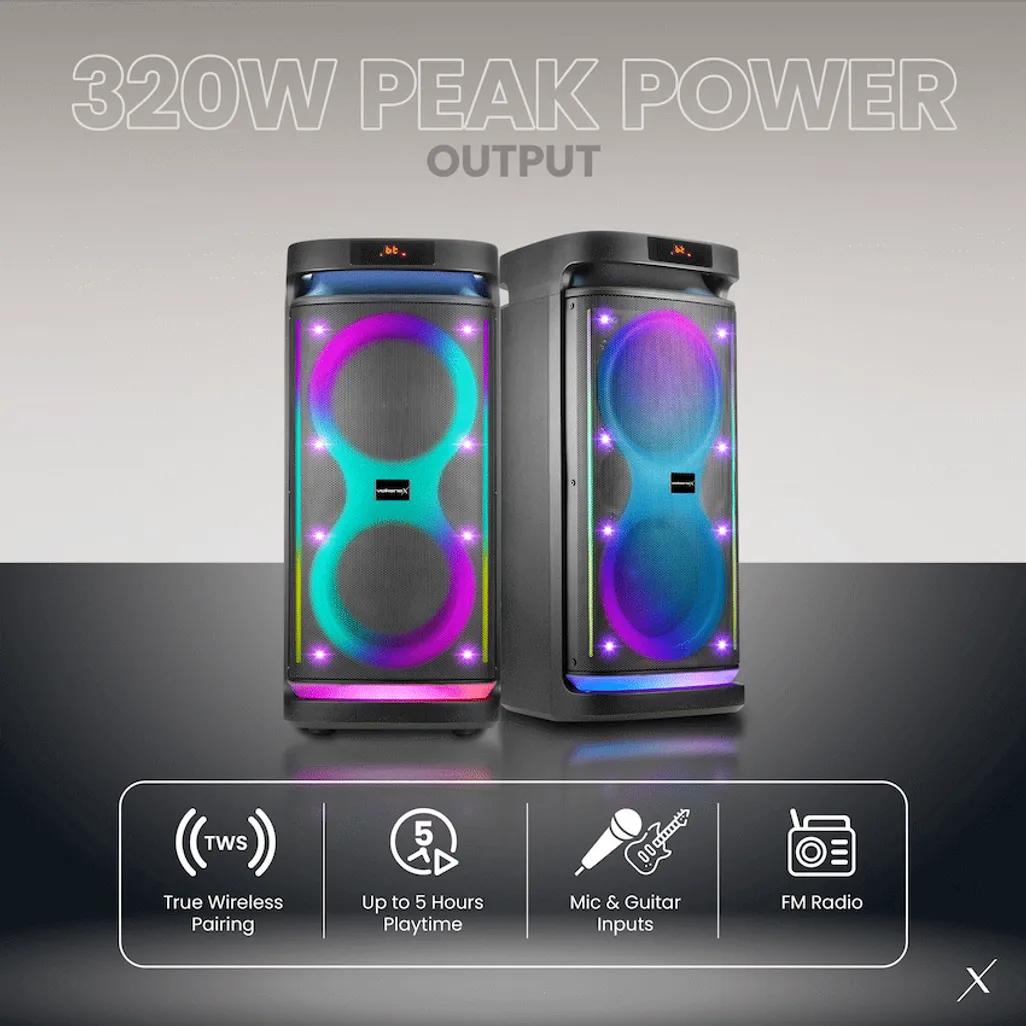 VolkanoX Paramount Series 8 inch Bluetooth Party Speaker - 80w