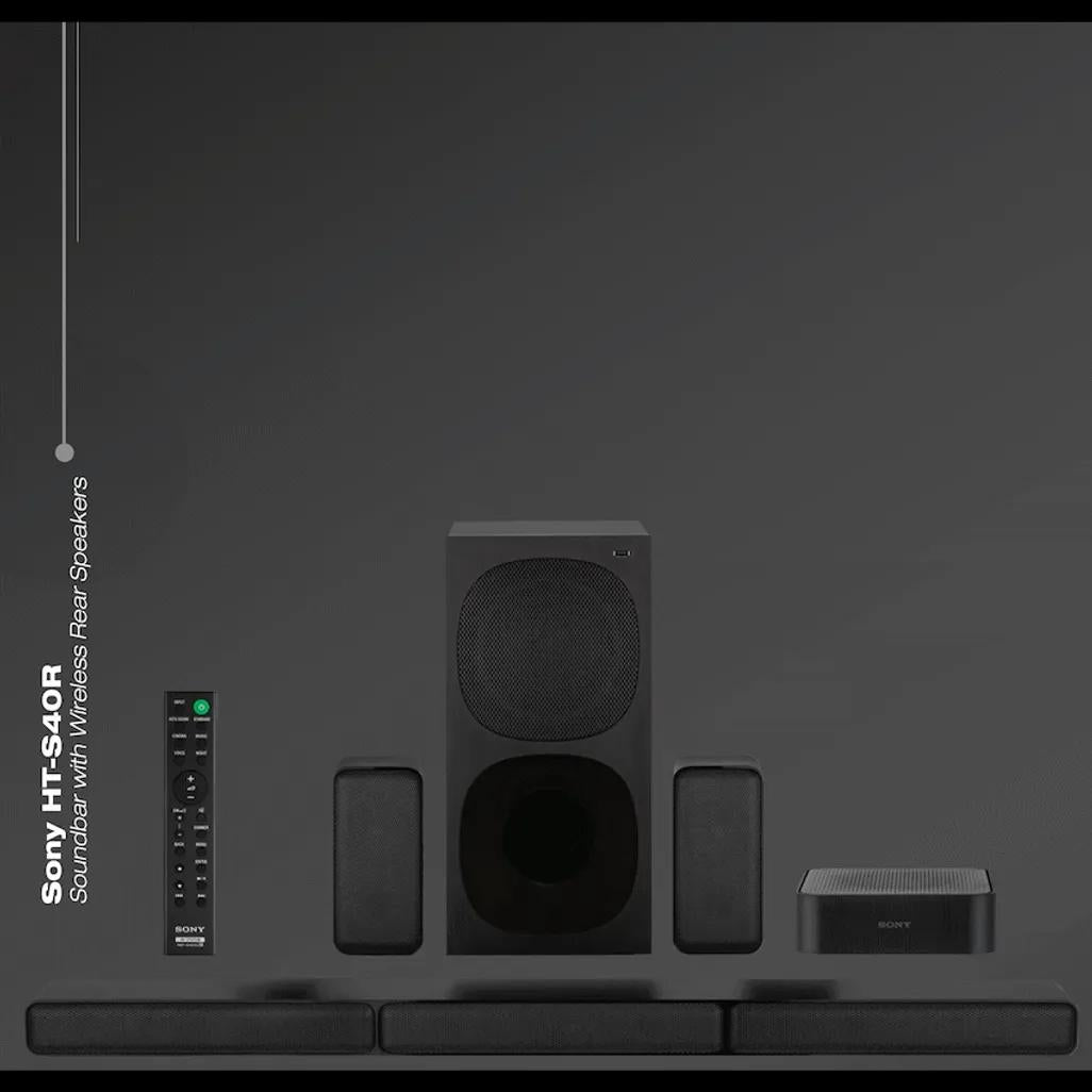 Sony HT-S40R 600w 5.1ch Soundbar with Wireless Rear Speakers
