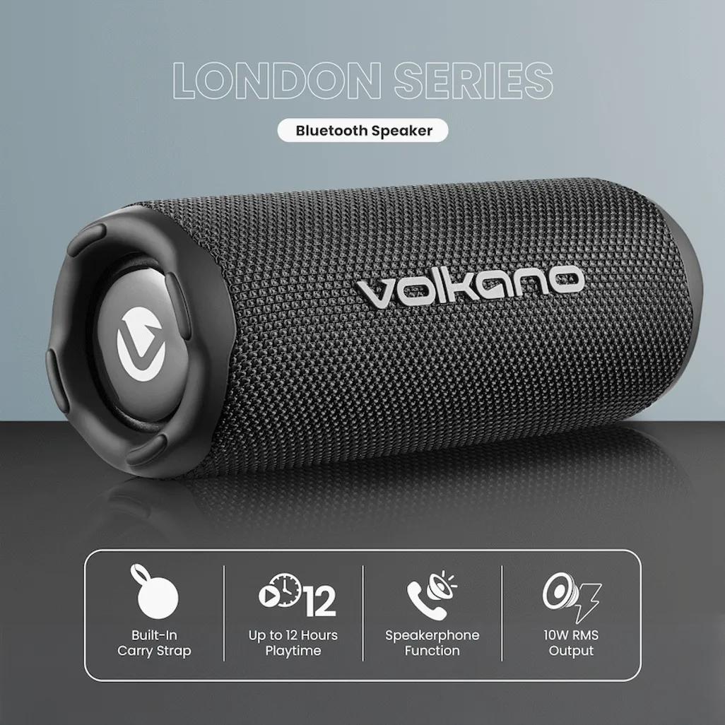 Volkano London Series Bluetooth Speaker - Black