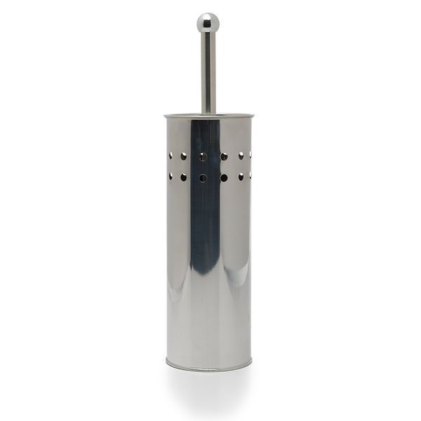 Toilet Brush with Round Stainless Steel Holder
