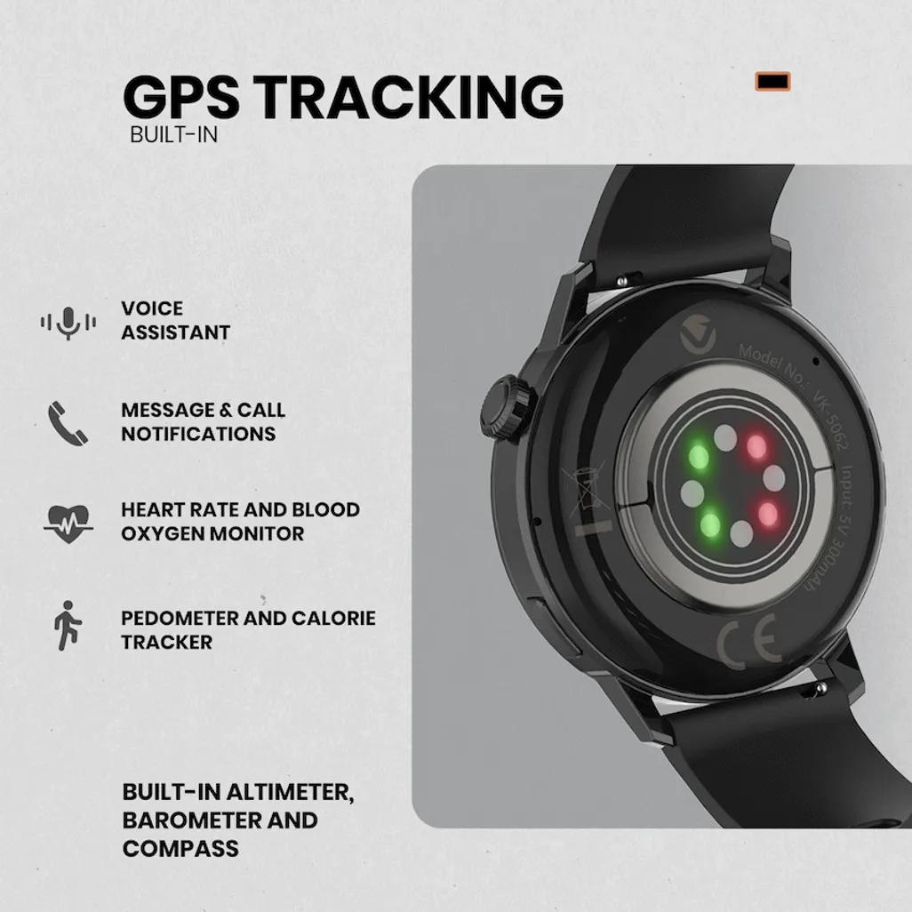 Volkano Orion Series Unisex GPS Watch - Black