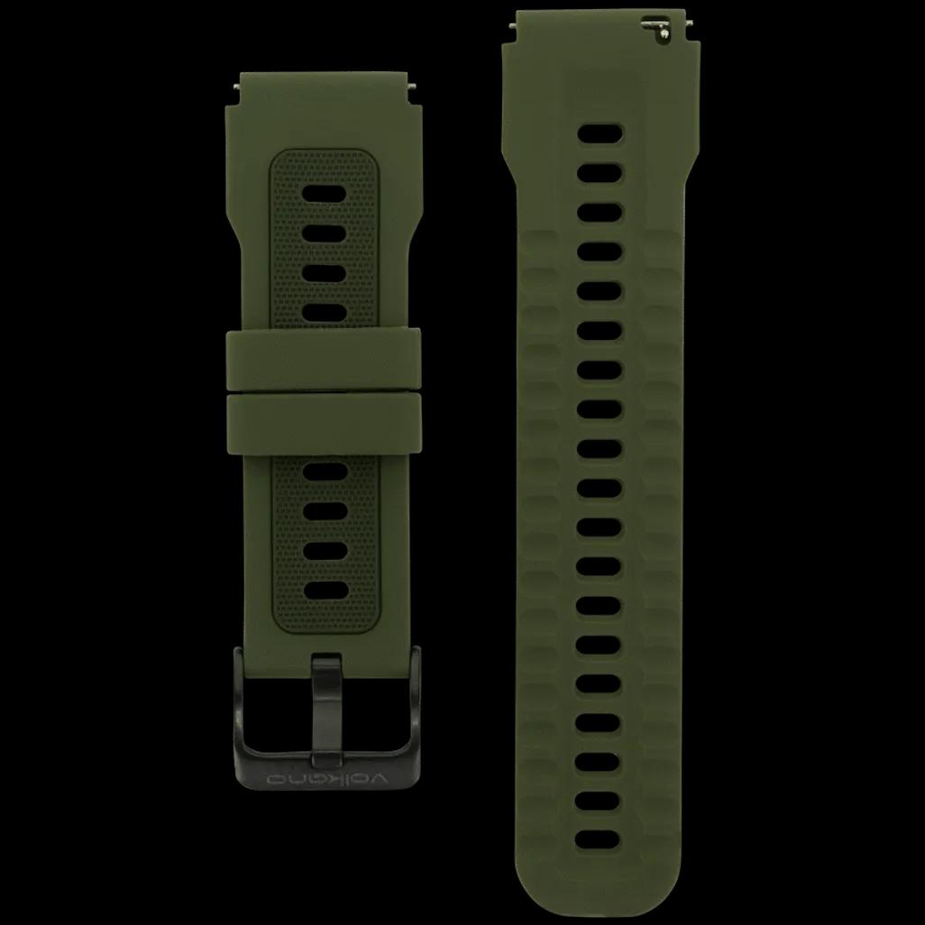Universal Silicone 22mm Watch Strap - Green