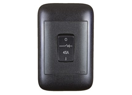 ONESTO ORACLE RANGE    4X2 45A 2Pole Black Isolator