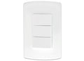 ONESTO TRINITY RANGE    4X2 3 Lever 1 Way Switch White