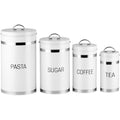 4PC FLORENZO CANISTER SET - White