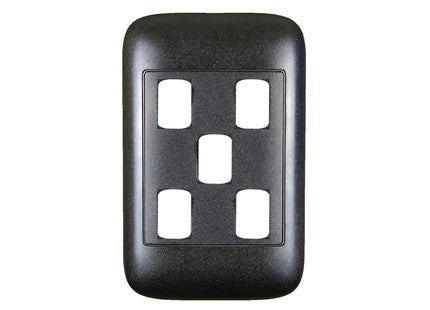 ONESTO ORACLE RANGE     4X2 5 Lever Black Yoke and Surround