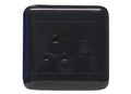 ONESTO ORACLE RANGE       4X4 Black Dedicated Single Switch Socket