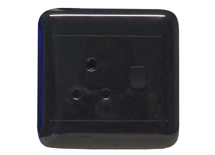 ONESTO ORACLE RANGE       4X4 Black Dedicated Single Switch Socket