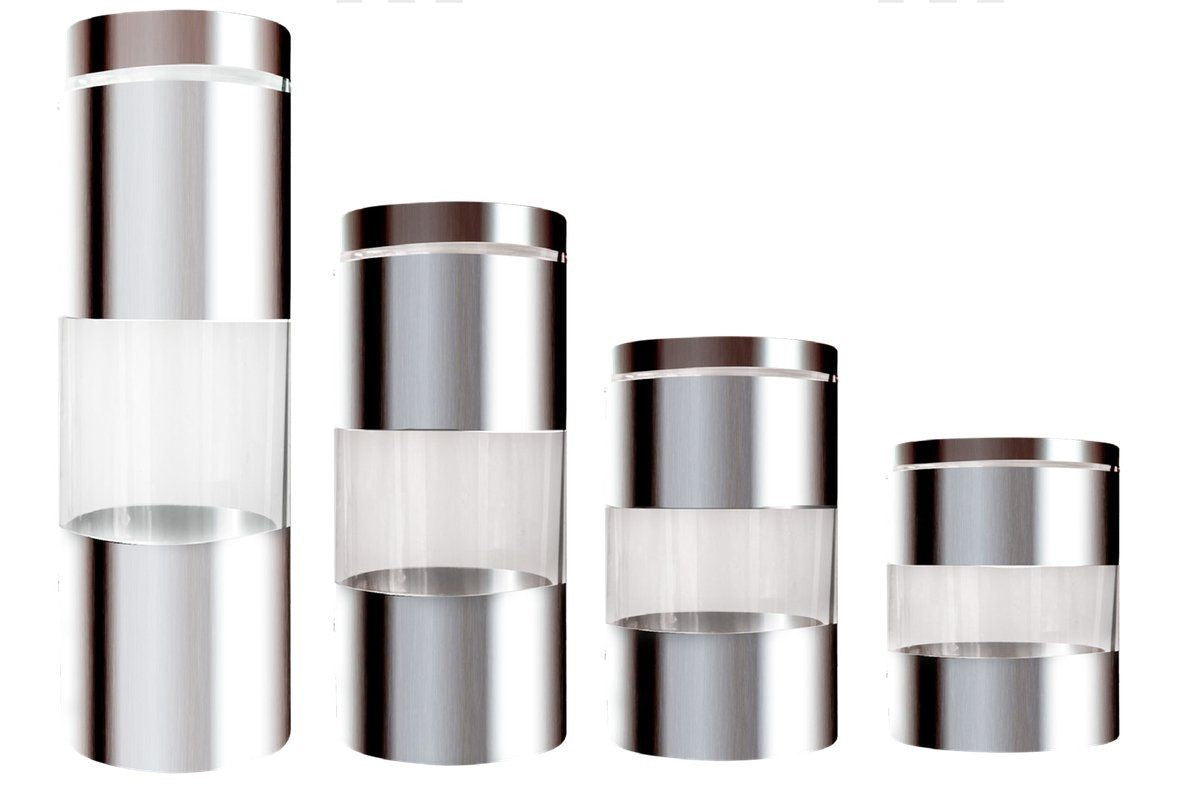 4PC COLOUR GLASS CANISTER SET