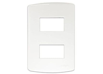 ONESTO TRINITY RANGE     4X2 2 Lever Yoke Only White