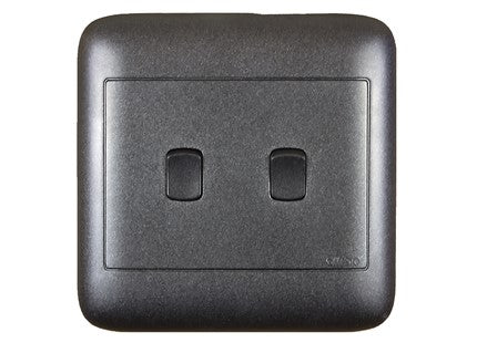 ONESTO ORACLE RANGE     4X4 2 Lever 1 Way Black Switch