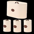 4PC PELLE BREADBIN CANISTER SET