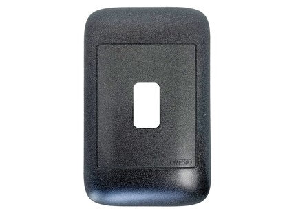 ONESTO ORACLE RANGE    4X2 1 Lever Black Yoke and Surround
