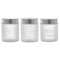 3PC FROSTED CANISTER SET
