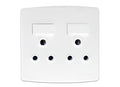 ONESTO TRINITY RANGE     4X4 Double Switched Socket Outlet Econo