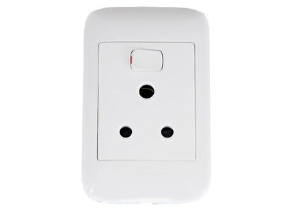 Onesto oracle range  4X2 Single Switched Socket - Vertical