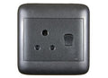 ONESTO ORACLE RANGE    4X4 Single Black Switch Socket