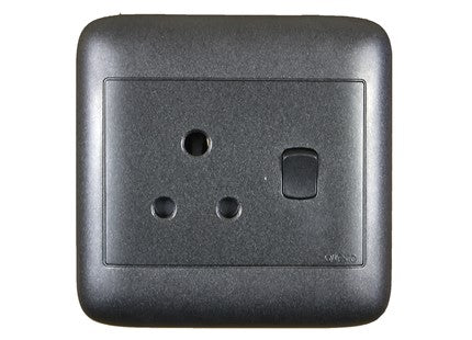 ONESTO ORACLE RANGE    4X4 Single Black Switch Socket