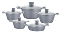 10 PCS DIAMOND EMBOSSED COOKWARE  SET