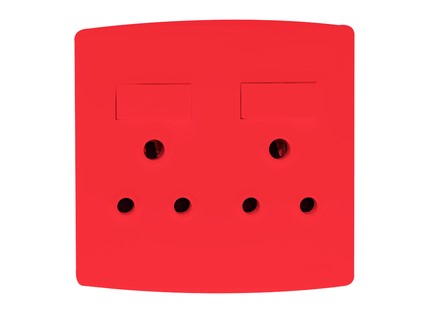 ONESTO TRINITY RANGE    4X4 Double Dedicated Socket Red