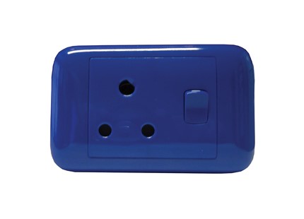 ONESTO ORACLE RANGE     4X2 Blue Dedicated Switched Socket