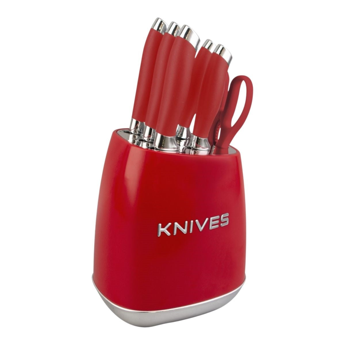 MILANO 6PC KNIFE SET WITH RETRO BLOCK
