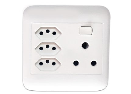 Onesto oracle range  4X4 16A Socket+ 3 New ZA Switched Socket
