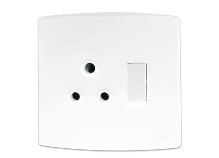 ONESTO TRINITY RANGE     4X4 Single Switched Socket Outlet White